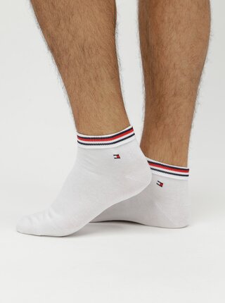 Balenie dvoch párov pánskych členkových ponožiek v bielej farbe Tommy Hilfiger