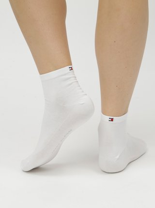 Sada dvou párů dámských kotníkových ponožek v bílé barvě Tommy Hilfiger