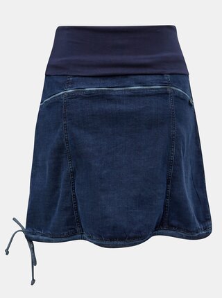 Tmavomodrá rifľová sukňa s elastickým pásom Tranquillo Melaina