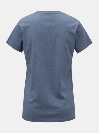 Modré dámske melírované tričko s potlačou Fjällräven Forever