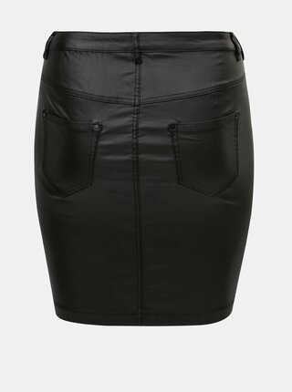 Čierna koženková sukňa Zizzi