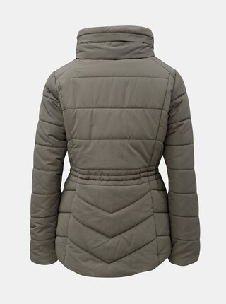 Kaki prešívaná nepremokavá zimná bunda M&Co