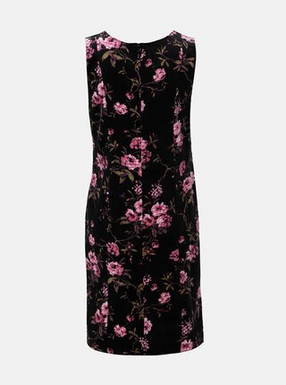 Čierne kvetované menčestrové šaty s vreckami M&Co Flora