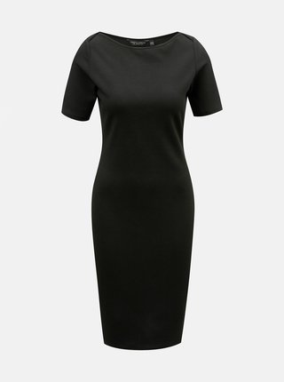 Čierne puzdrové šaty s krátkym rukávom Dorothy Perkins