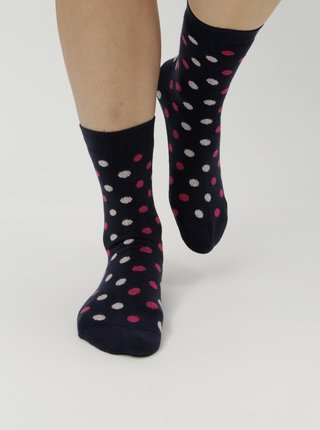 Tmavomodré dámske bodkované ponožky ZOOT