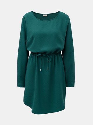 Zelené šaty s dlhým rukávom VILA Visealo