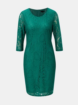 Zelené čipkované šaty s 3/4 rukávom Smashed Lemon