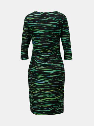 Zeleno–čierne vzorované šaty s prekladanou spodnou časťou Smashed Lemon