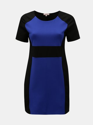 Modro–čierne šaty s krátkym rukávom La Lemon