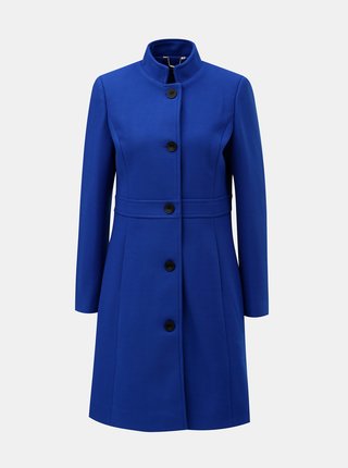 Modrý kabát s prímesou vlny Smashed Lemon