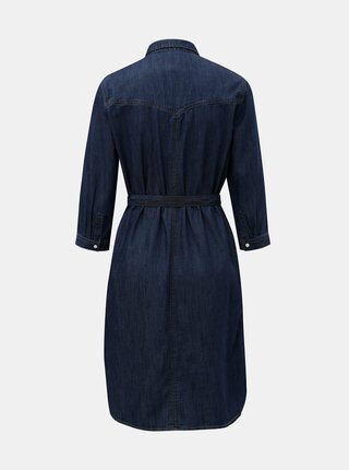 Modré rifľové šaty s 3/4 rukávom QS by s.Oliver