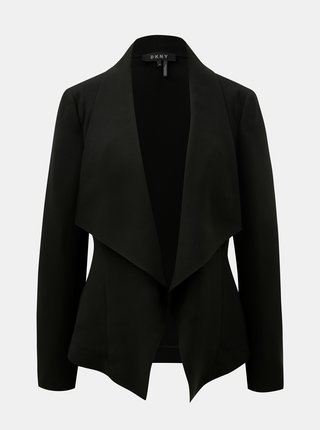 Čierne sako s vreckami DKNY Drape