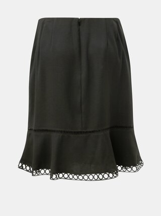 Čierna sukňa s čipkovaným lemom DKNY Flare