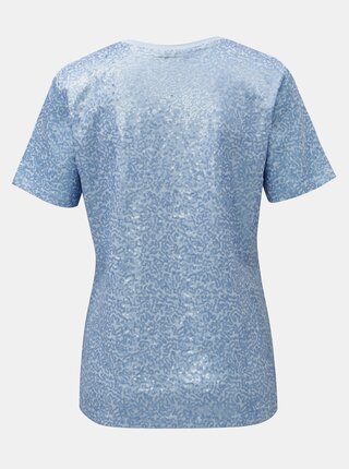 Modré tričko s flitrami DKNY Sequin