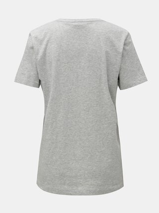 Sivé melírované tričko s plastickým logom DKNY Crew Neck