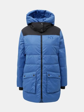 Sivo–modrý páperový zimný nepremokavý kabát Kari Traa Rothe