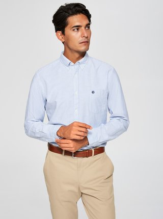 Světle modrá pruhovaná košile Selected Homme Collect