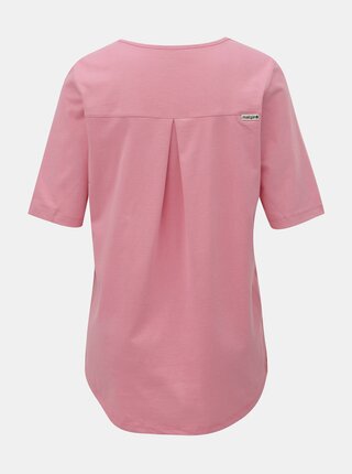 Ružové dámske voľné tričko s potlačou Maloja Mormorera