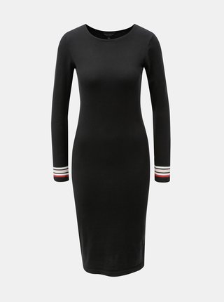 Čierne svetrové puzdrové šaty Dorothy Perkins