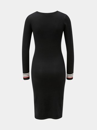 Čierne svetrové puzdrové šaty Dorothy Perkins