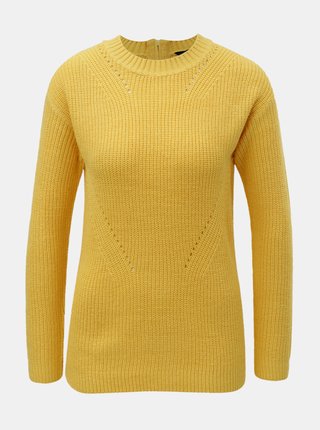 Žltý sveter so zipsom na chrbte Dorothy Perkins