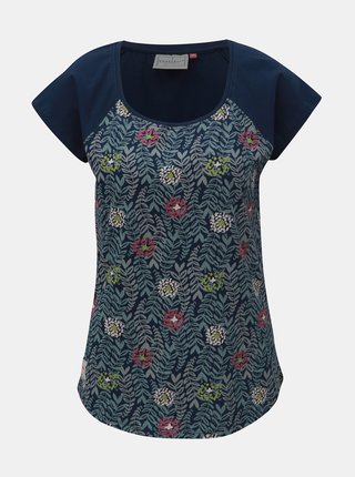 Tmavomodré dámske kvetované tričko Brakeburn