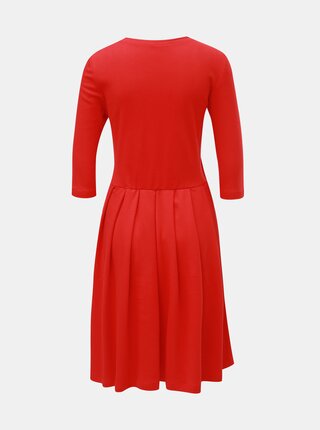 Červené šaty s 3/4 rukávom SEVERANKA