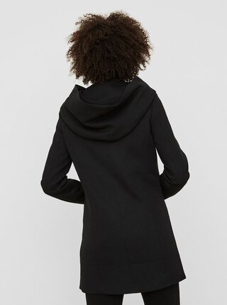 Čierný mikinový kabát s kapucňou VERO MODA