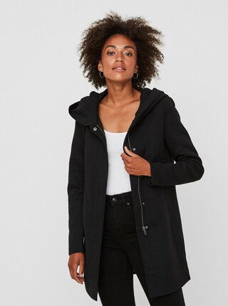 Čierný mikinový kabát s kapucňou VERO MODA