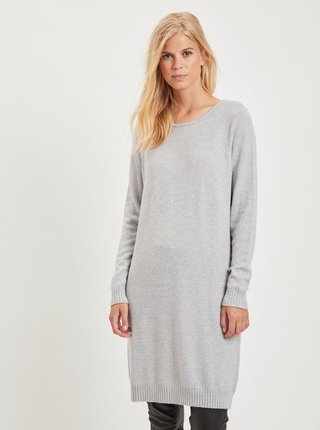 Sivé melírované svetrové šaty VILA Ril