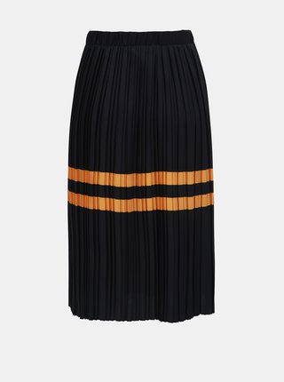 Tmavomodrá plisovaná sukňa s pruhmi VERO MODA Niti