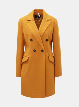 Horčicový kabát Dorothy Perkins