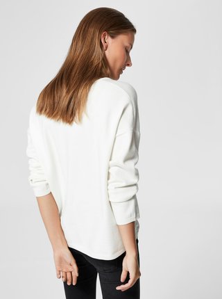 Biely voľný sveter Selected Femme Minna