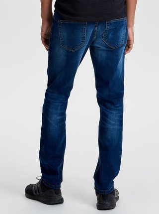 Modré džíny s opraným efektem ONLY & SONS Weft
