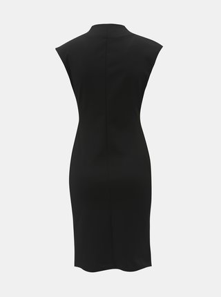 Čierne puzdrové šaty s riasením na bokoch Dorothy Perkins Riley