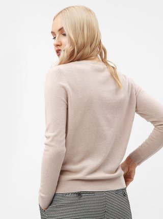 Ružový kašmírový sveter Selected Femme Faya