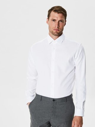 Bílá formální slim fit košile Selected Homme One Pen