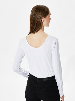Biele basic tričko s dlhým rukávom Selected Femme Mio