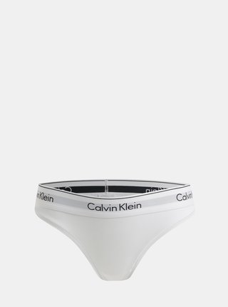 Biele nohavičky so širokým lemom Calvin Klein Underwear