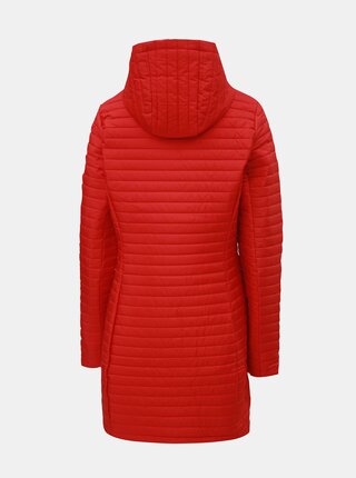 Červený dámsky prešívaný nepremokavý tenký kabát LOAP Japa