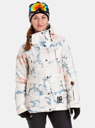 Modro–krémová dámska nepremokavá snowboardová bunda NUGGET Anja
