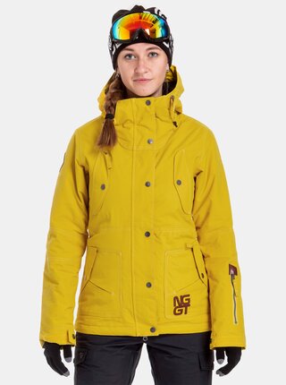 Žltá dámska nepremokavá snowboardová bunda NUGGET Anja