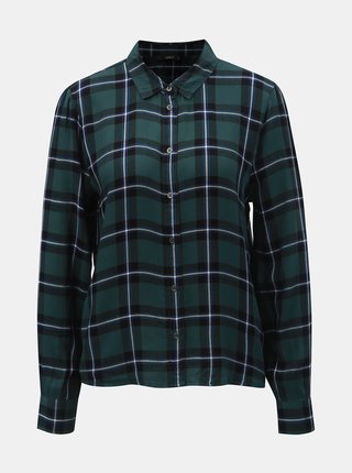 Čierno–zelená károvaná košeľa ONLY