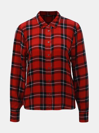 Čierno–červená károvaná košeľa ONLY