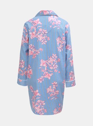Ružovo–modrá kvetovaná nočná košeľa Lauren Ralph Lauren
