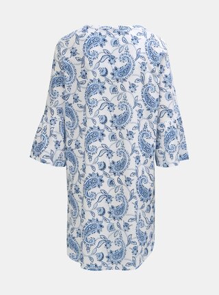 Modro–biela kvetovaná nočná košeľa Lauren Ralph Lauren