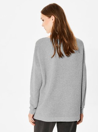 Svetlosivý rebrovaný sveter Selected Femme Laua
