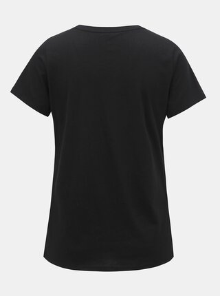 Čierne dámske tričko s véčkovým výstrihom a potlačou Nike