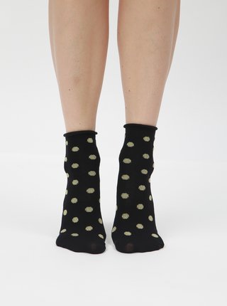 Darčeková súprava dvoch párov dámskych ponožiek v čiernej a žltej farbe ONLY Disla