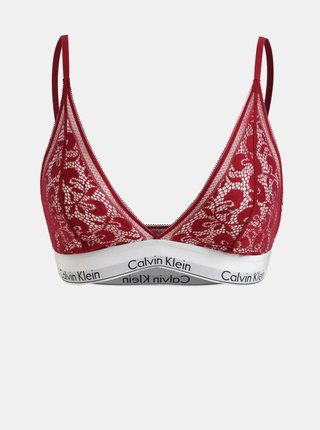 Červená čipkovaná podprsenka Calvin Klein